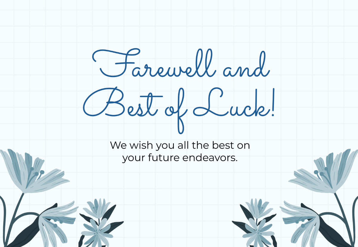 Farewell Card Printable