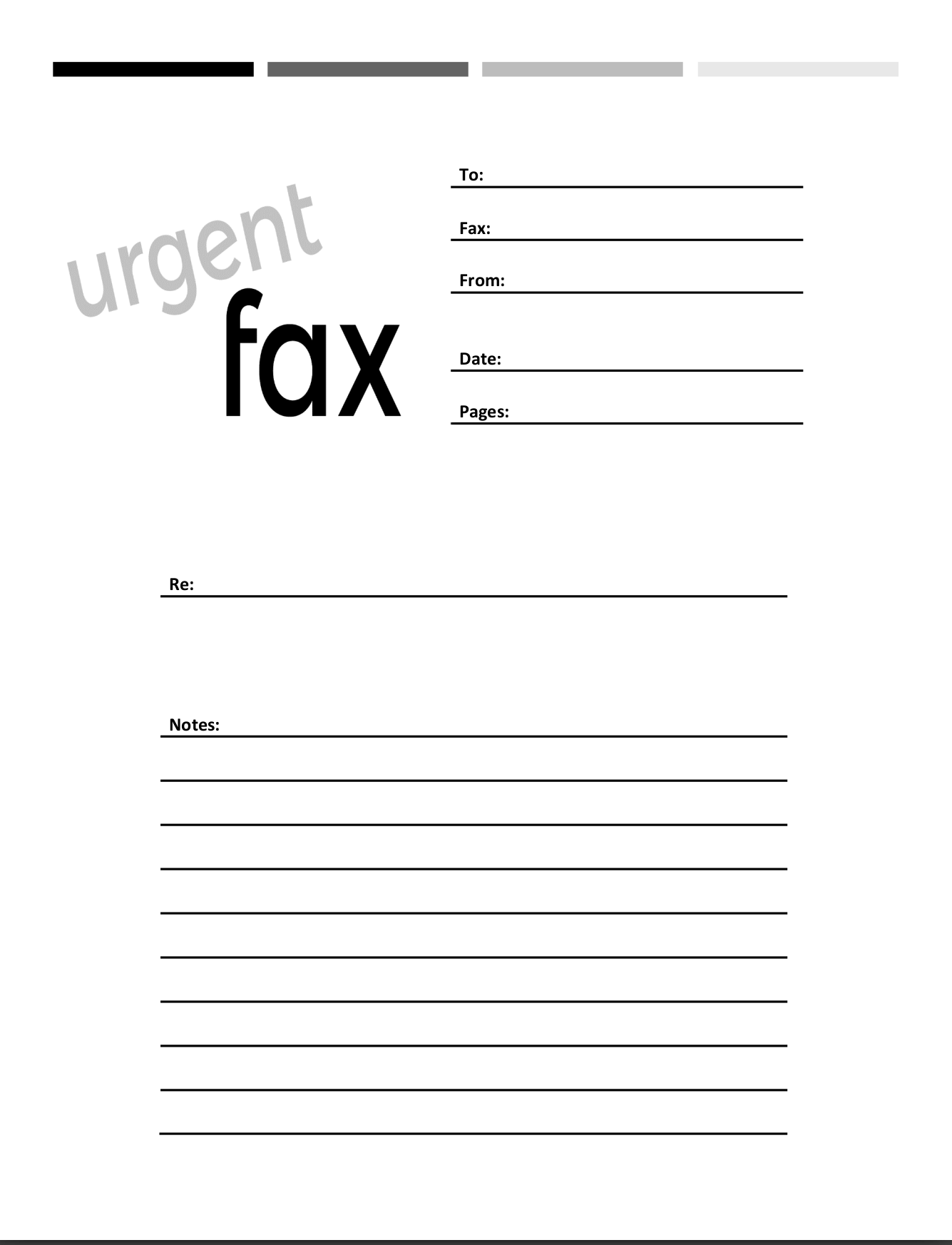 Printable Fax Cover Sheet