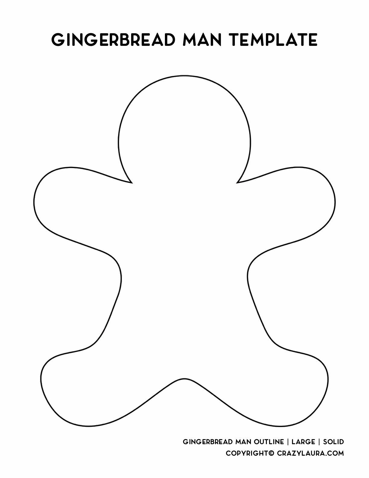 Free Gingerbread Man Template amp Coloring Pages For 2022 Crazy Laura