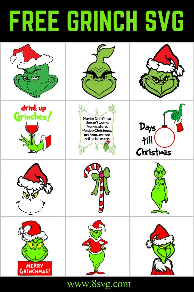 Free Grinch SVG Cut Files For Cricut amp Silhouette