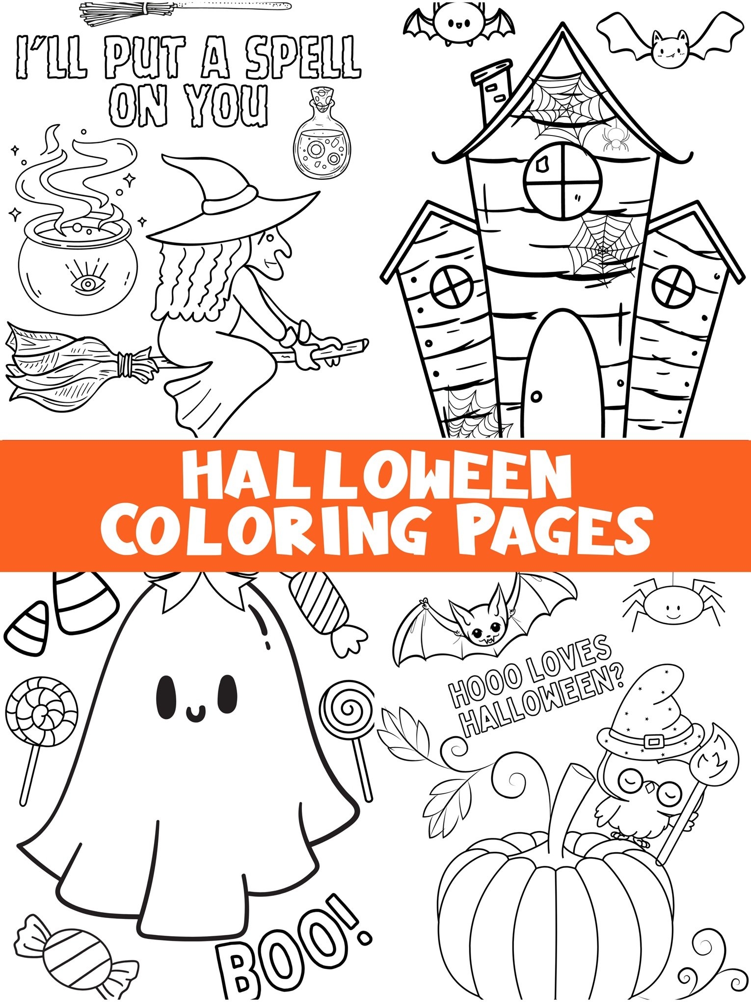 Halloween Color Pages Free Printable