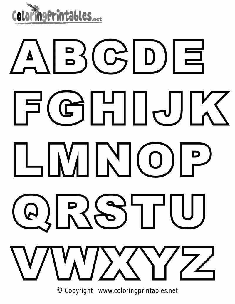 Printable Letter Coloring Pages