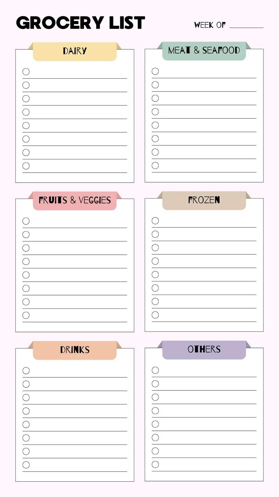 Printable Shopping List Pdf