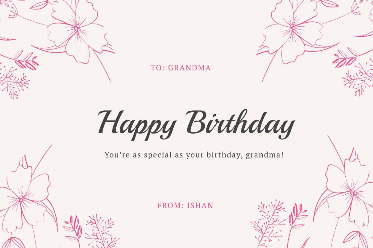 Printable Birthday Cards For Grandma