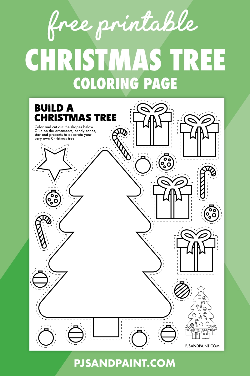 Free Printable Build A Christmas Tree Craft Pjs And Paint
