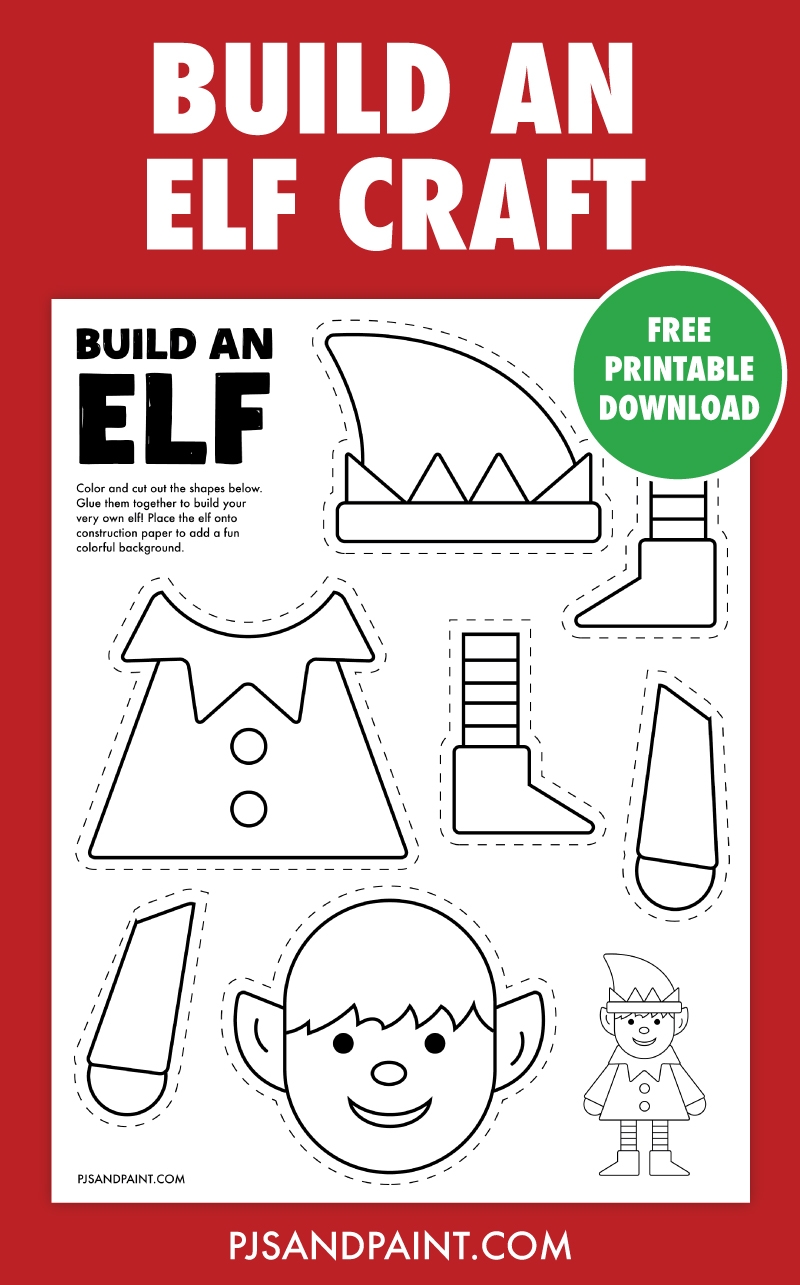 Cut Out Printable Elf Template