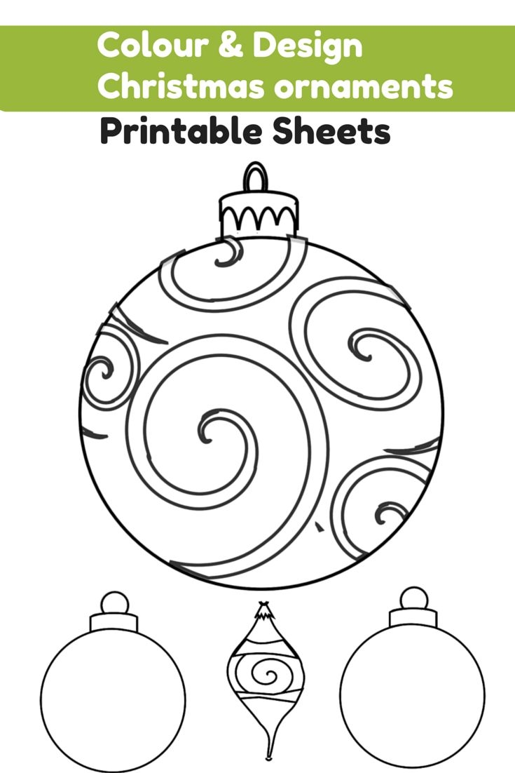 Free Printable Christmas Bauble Colouring Pages