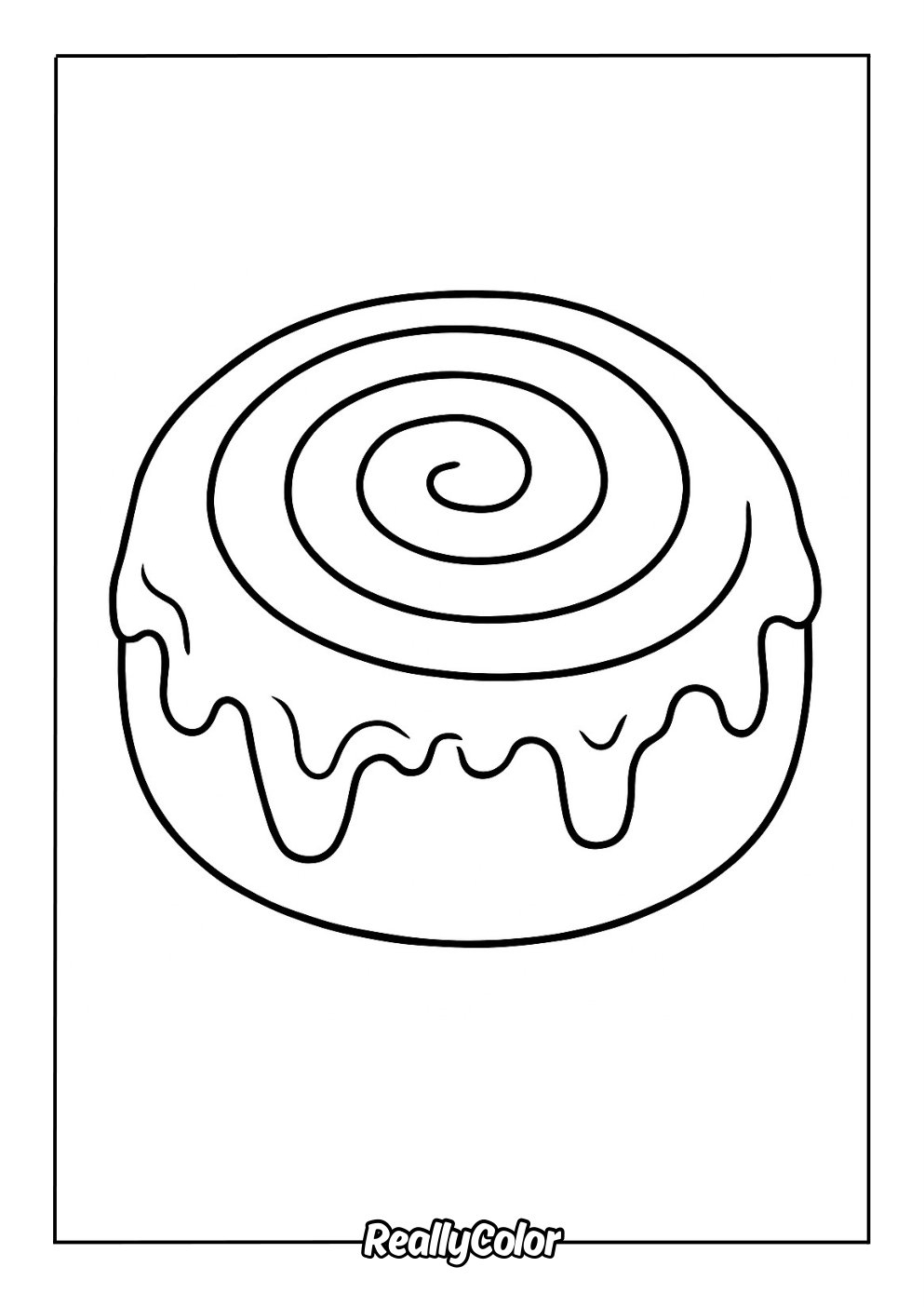 Cinnamon Roll Coloring Page