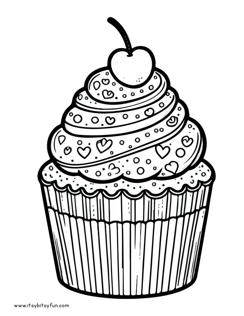 Cupcake Colouring Pages Printable