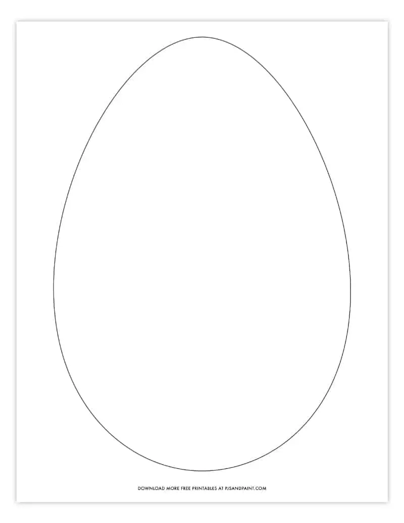 Free Easter Egg Template Printable