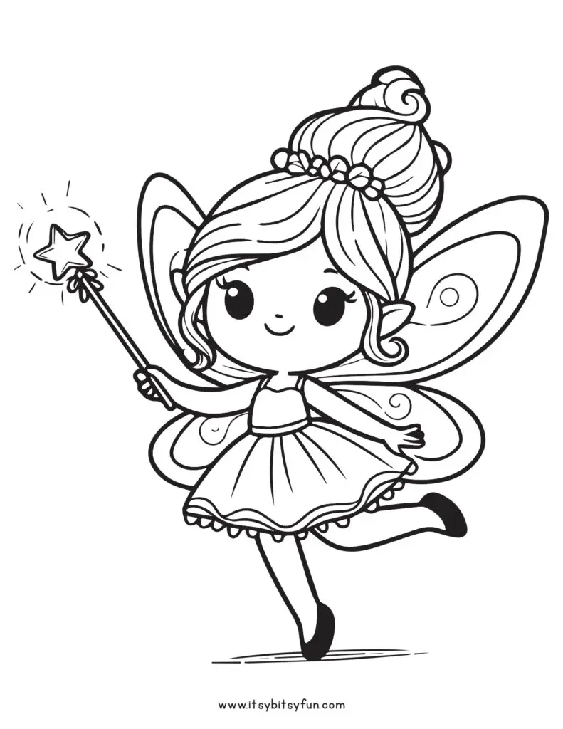 Fairy Colouring In Pages Printable