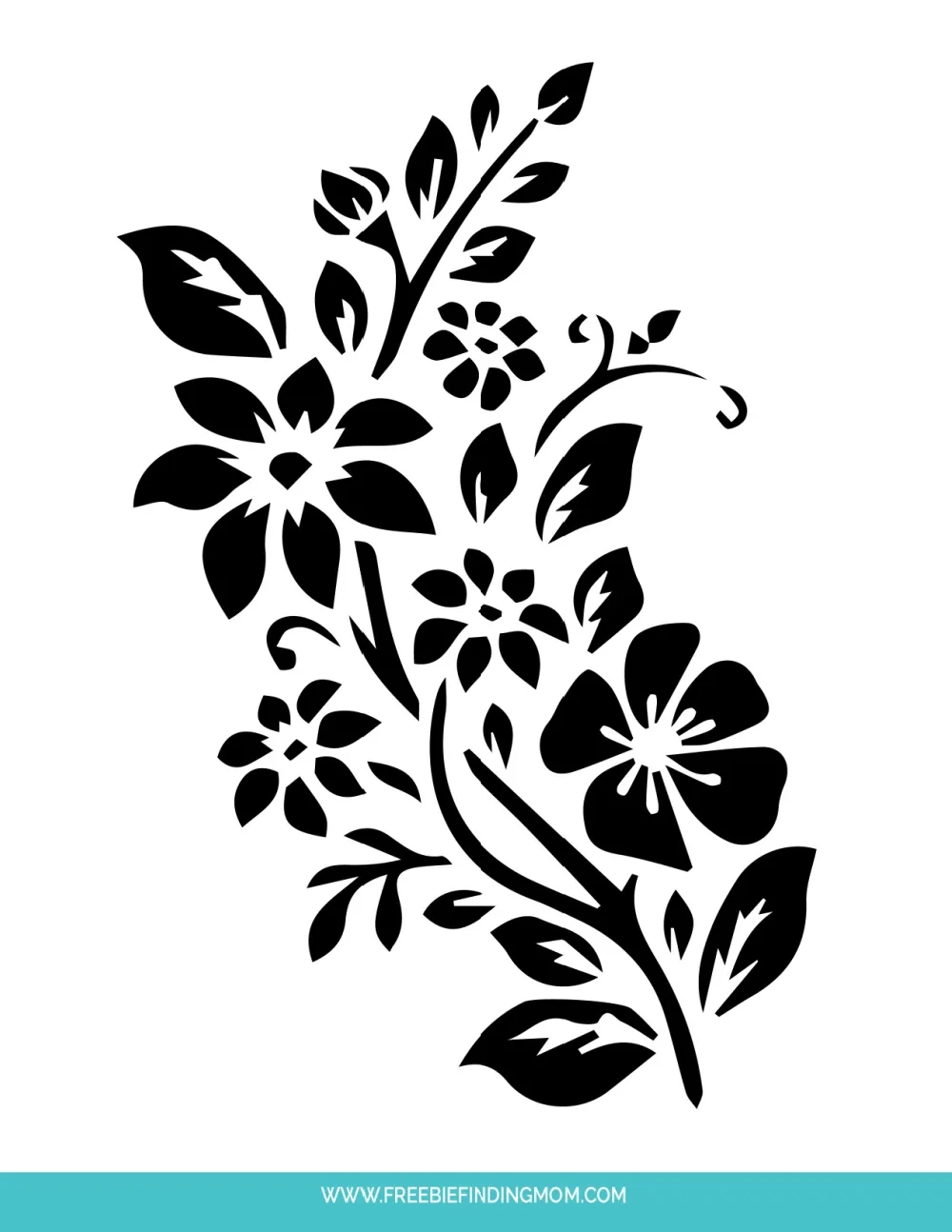 Free Printable Floral Stencils Printable Party Favors