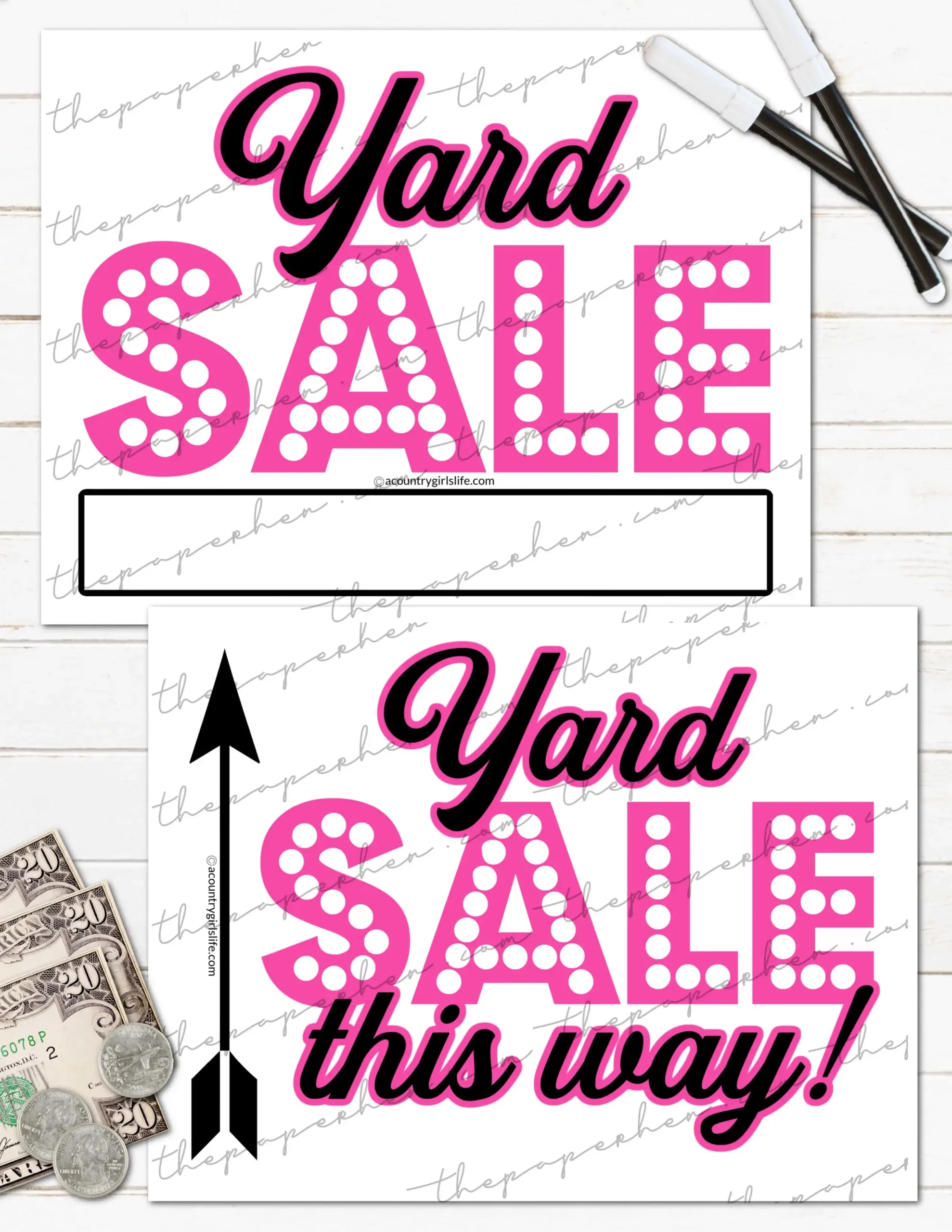 FREE Printable Garage Sale Signs EDITABLE A Country Girl s Life