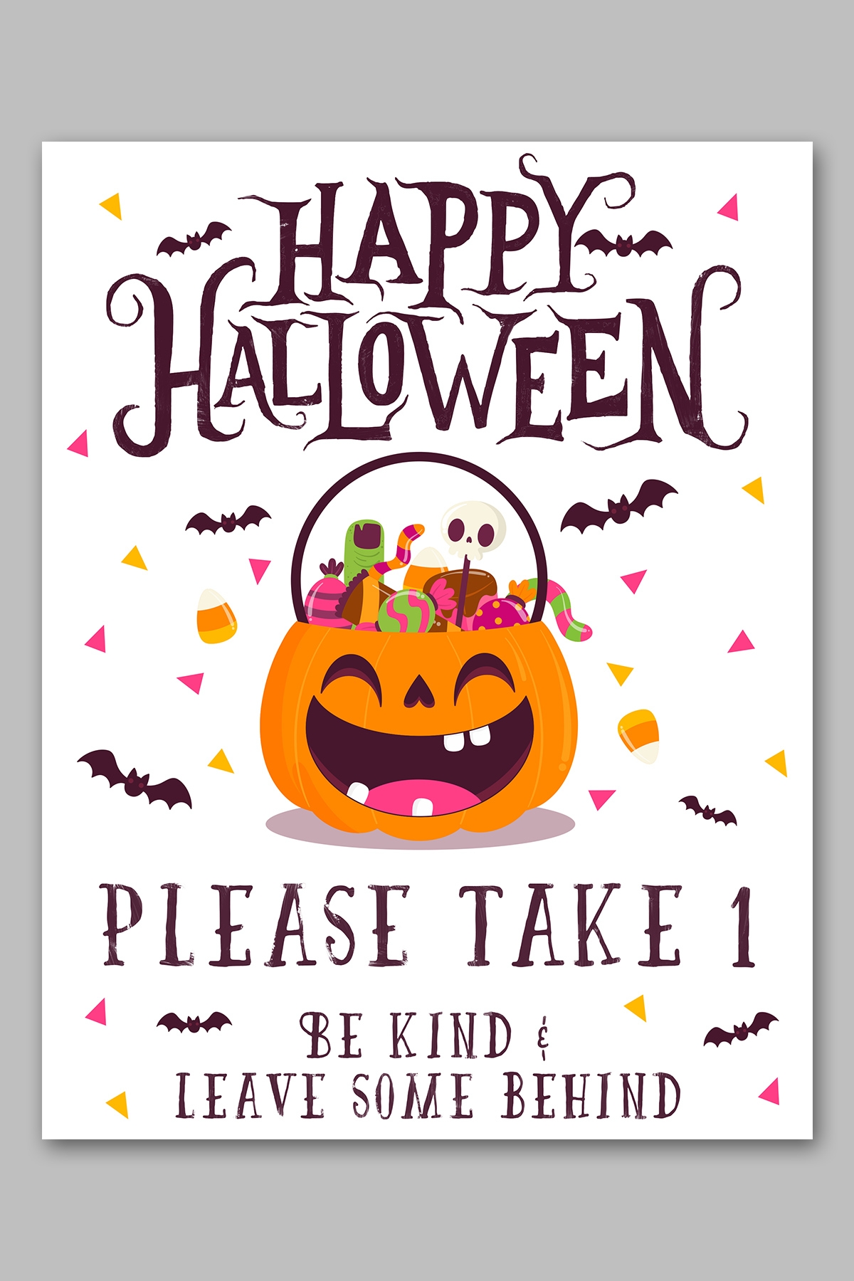 Free printable halloween candy sign set example 9 Mom Envy