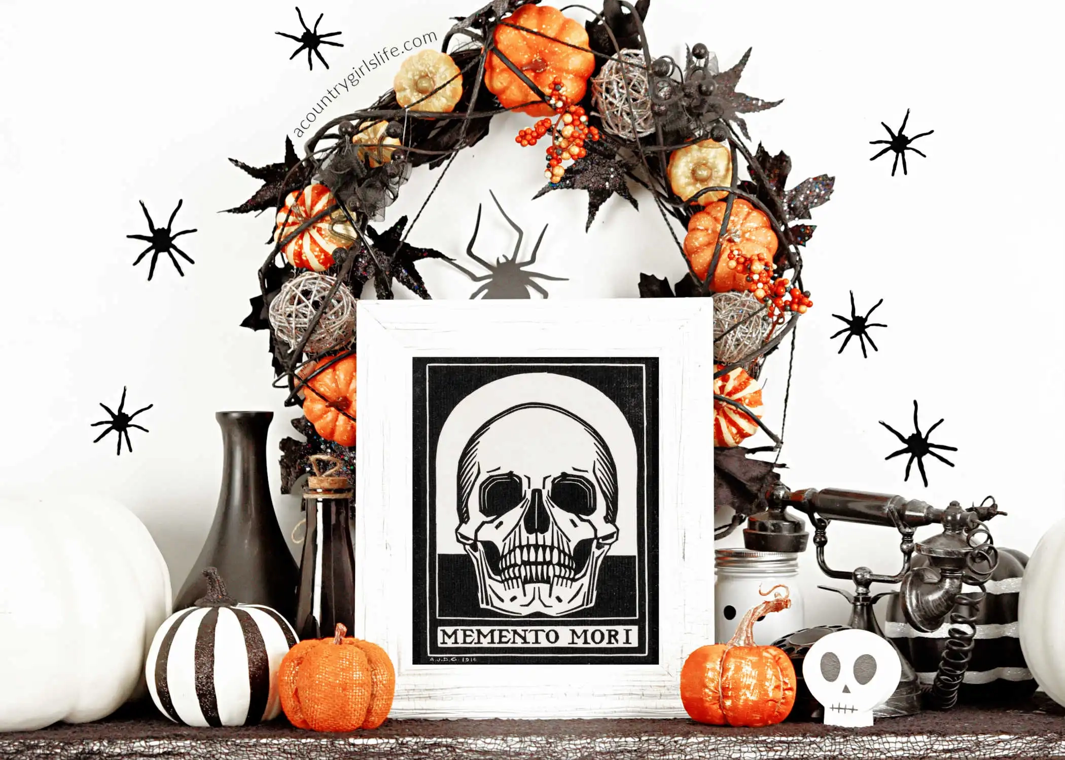 FREE Printable Halloween Wall Art amp Decorations DIY A Country 