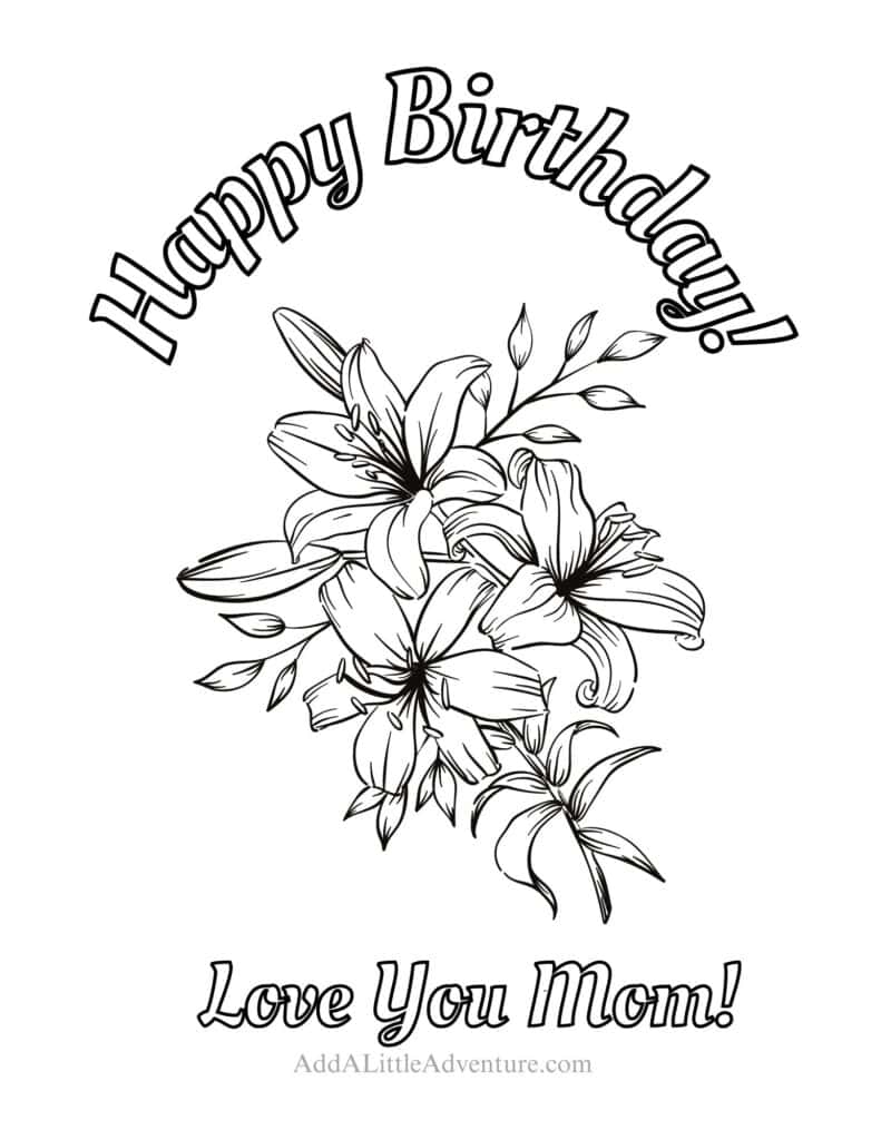 Happy Birthday Mom Printable Card
