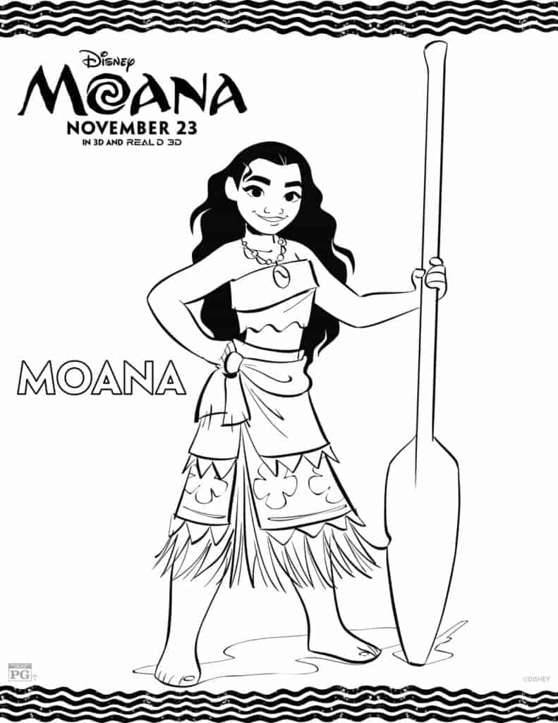 Moana Coloring Pages Free Printable