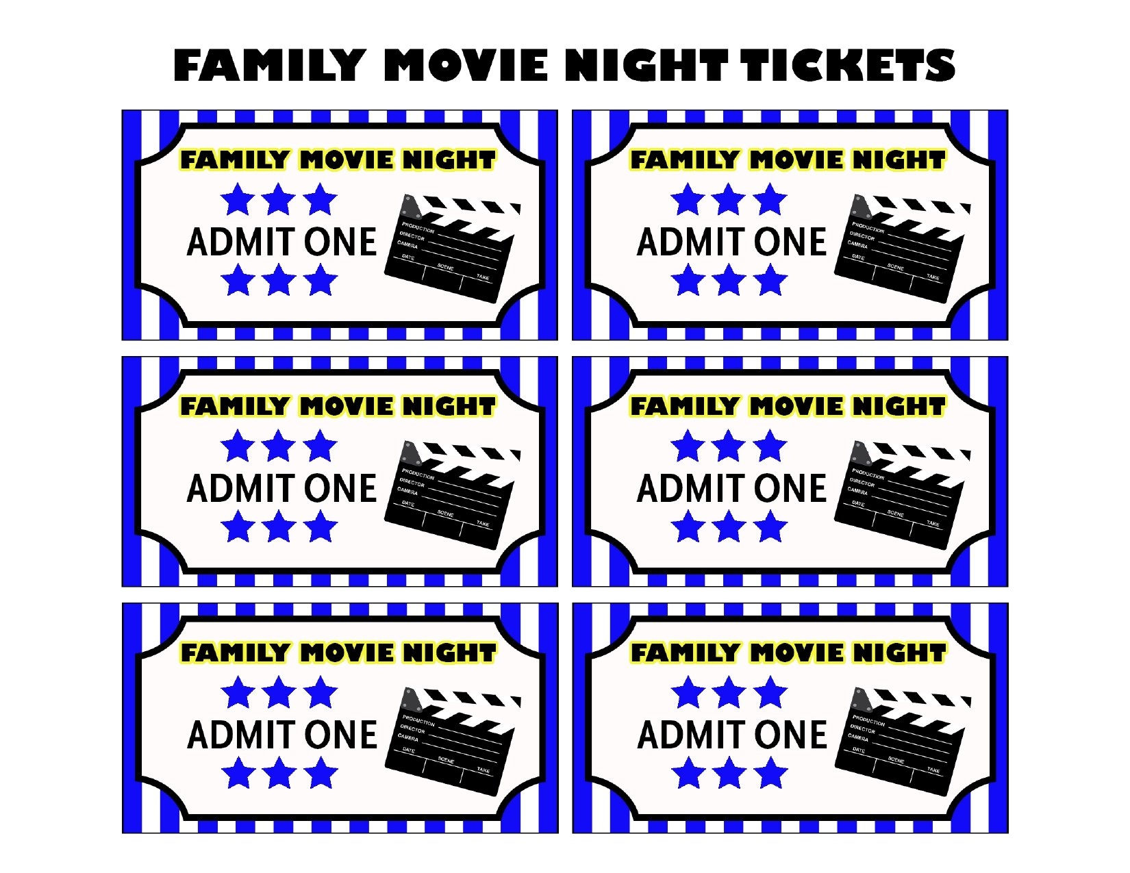 Free Printable Movie Tickets For Family Movie Night Easy Peasy 