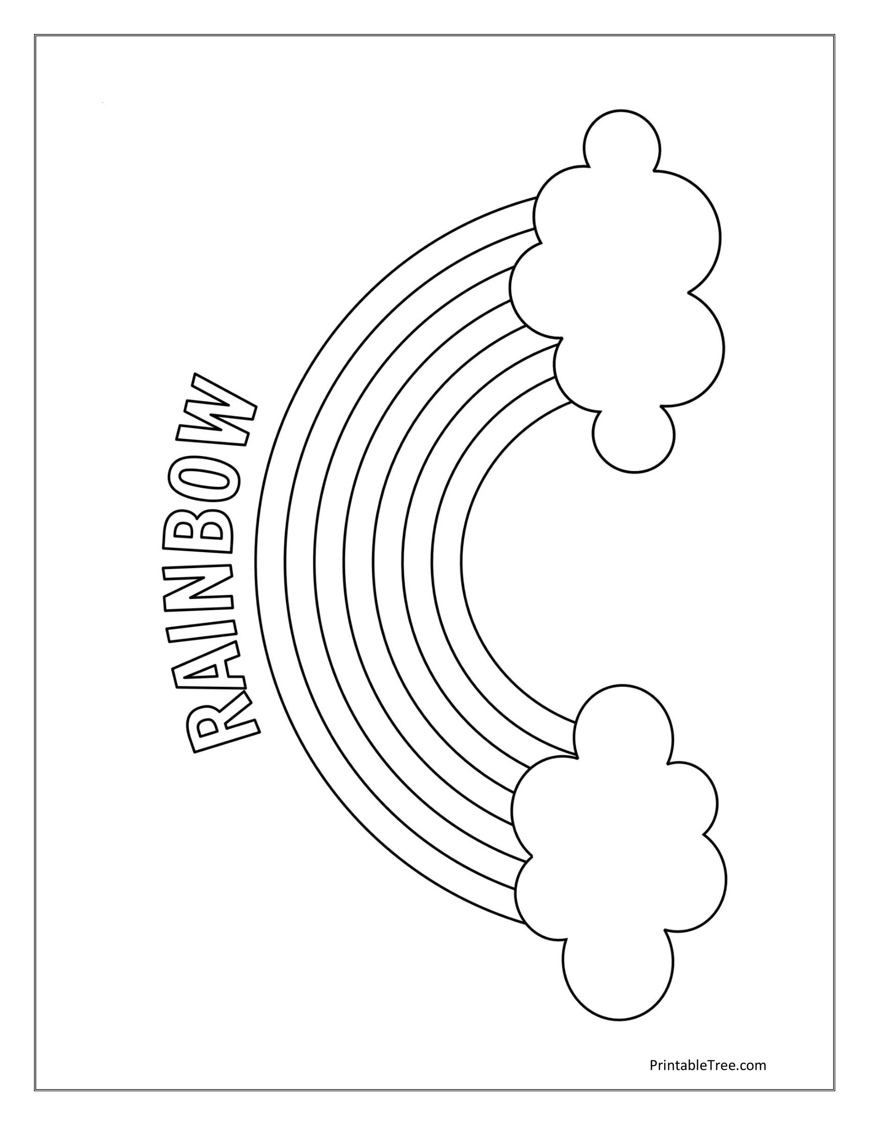 Rainbow Coloring Sheet Printable