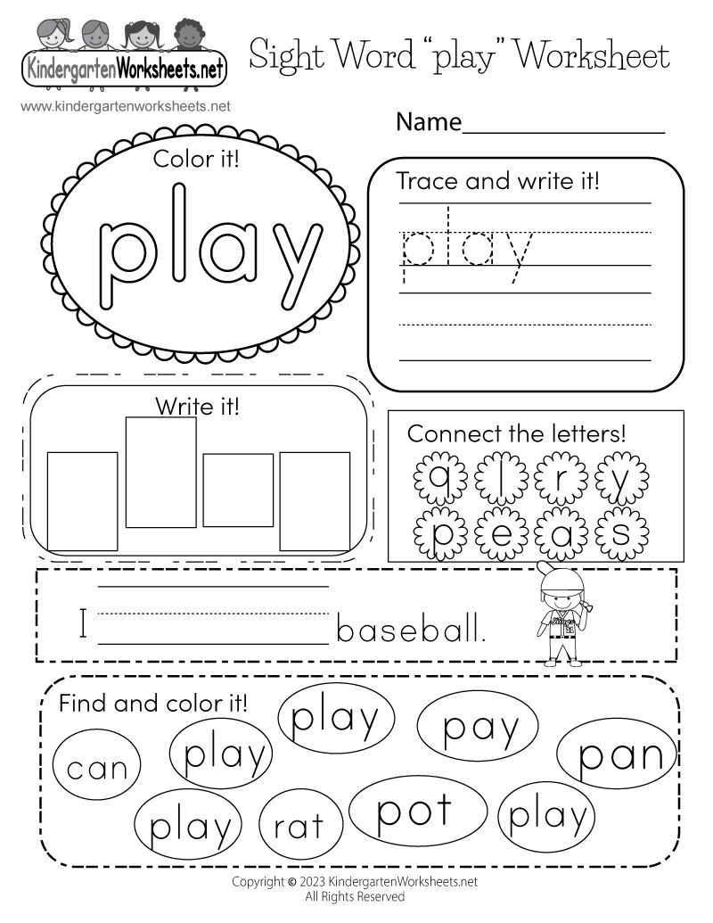 Free Printable Sight Word Sheets