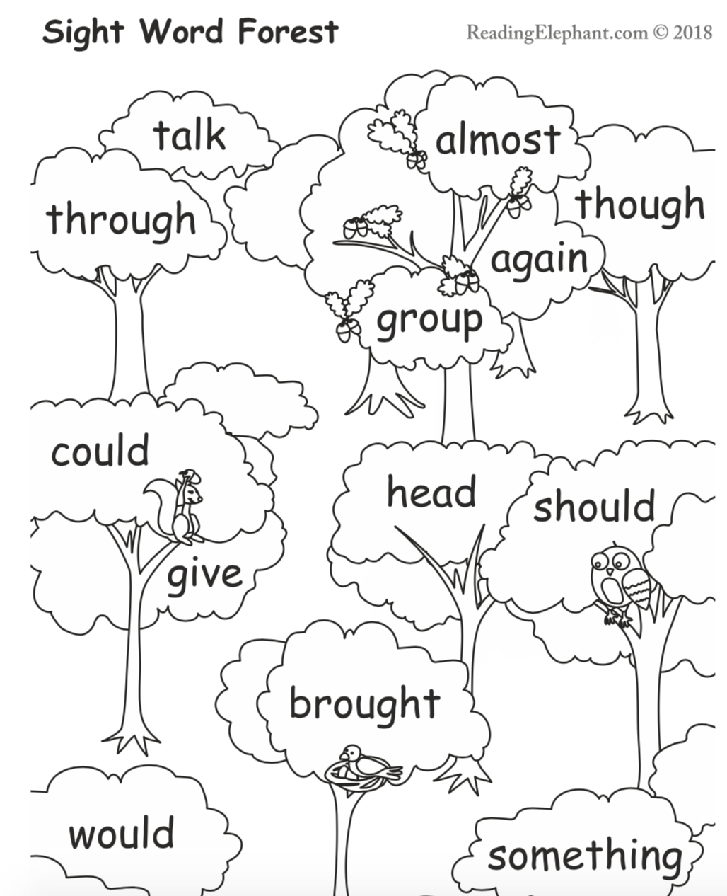 Free Sight Word Printables