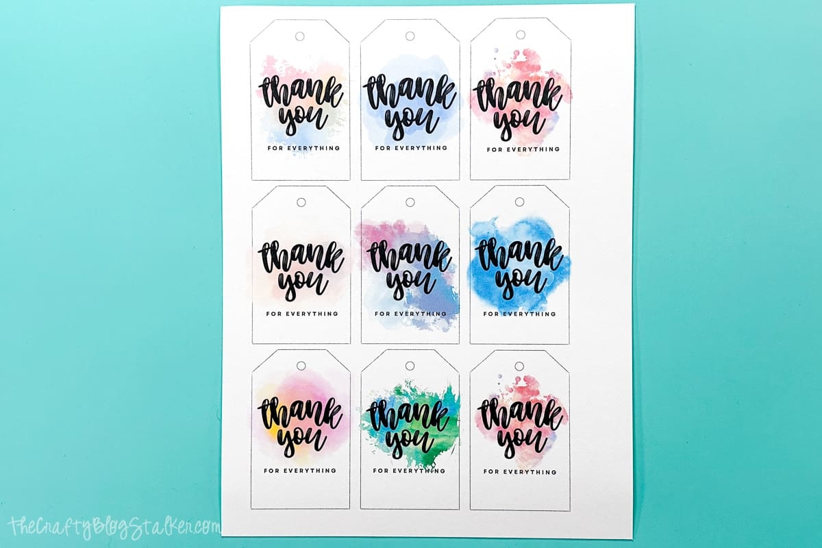 Free Printables Thank You Tags
