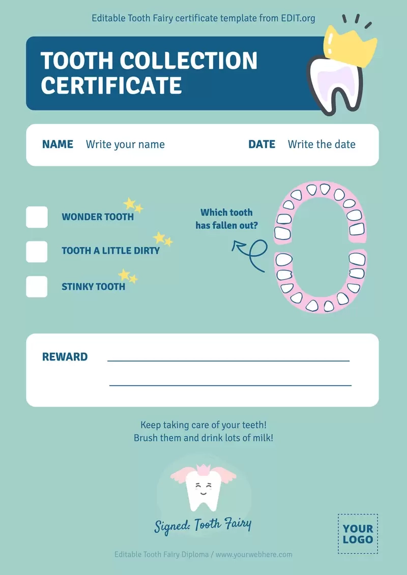 Free Printable Tooth Fairy