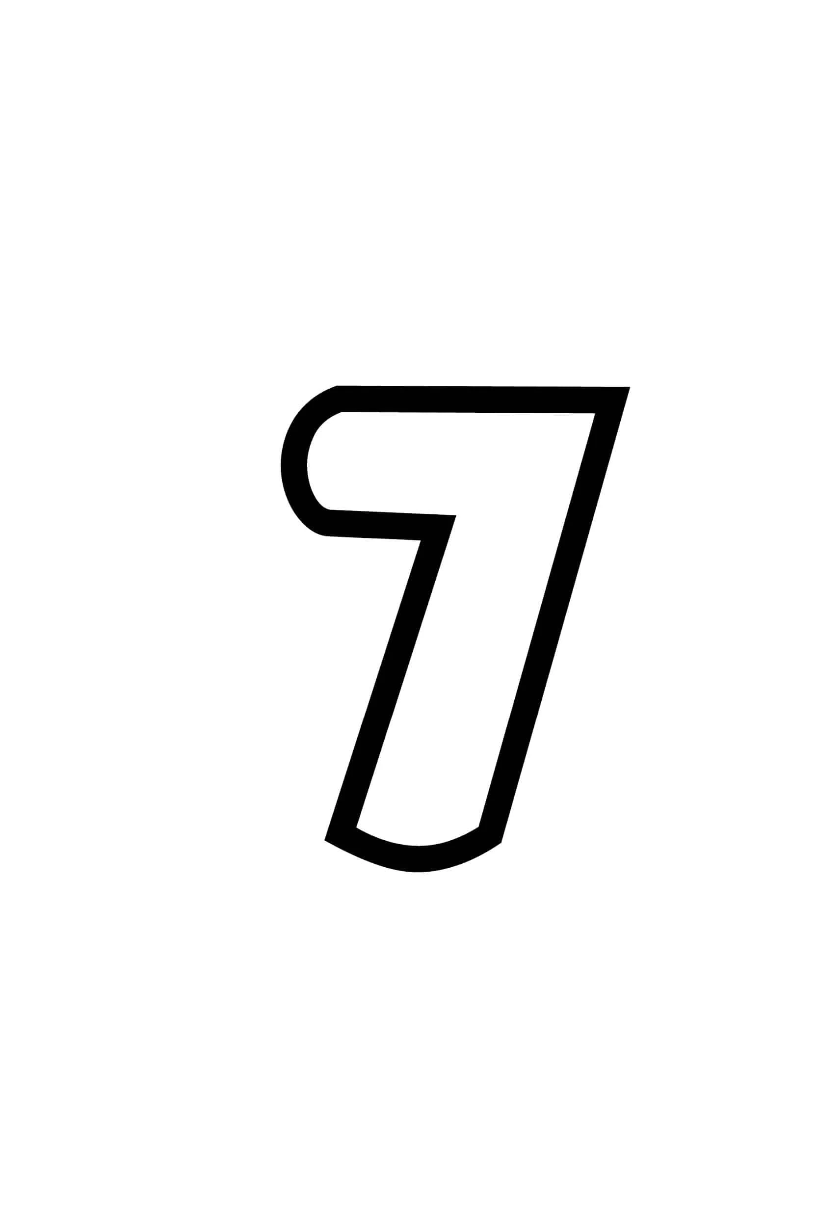 Free Printable Tracing Numbers Number 7 Template