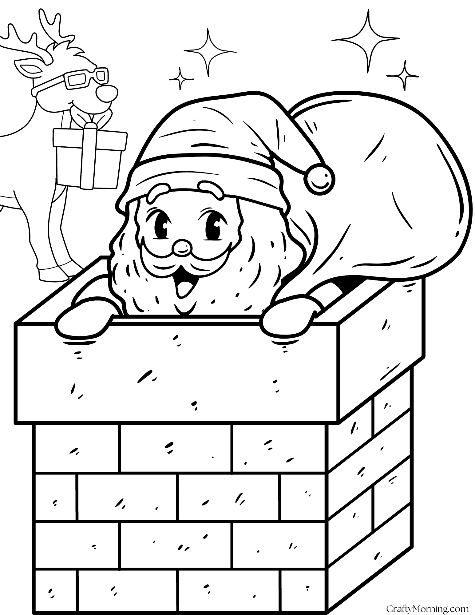 Santa Printable Coloring Pages