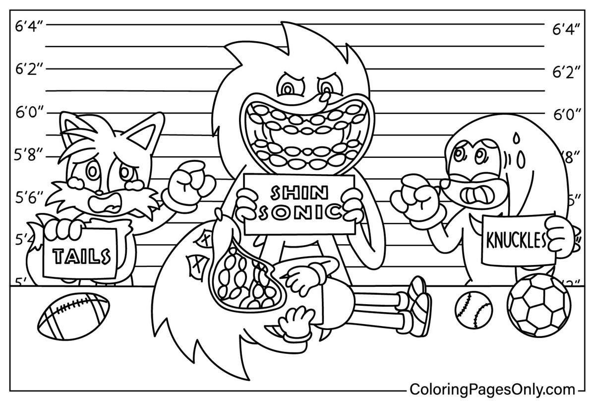  FREE Shin Sonic Coloring Pages Https t co ZvJ4YFYegM 
