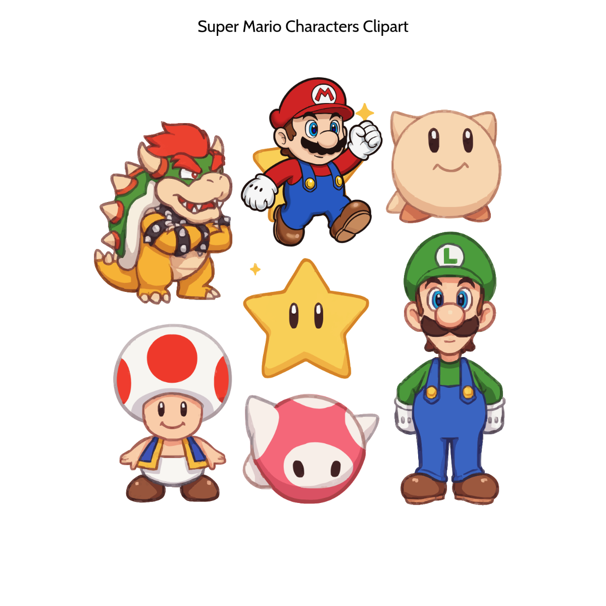 Printable Super Mario Characters