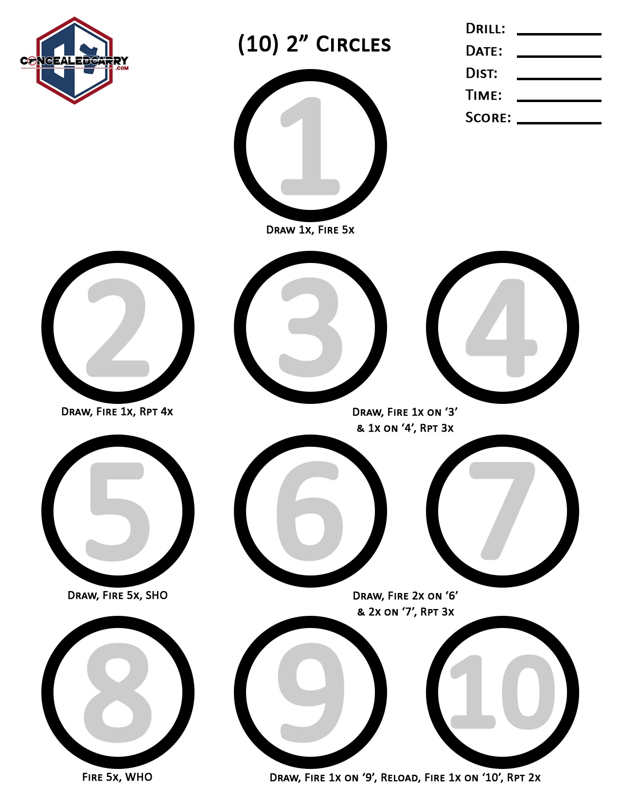 Printable Handgun Targets