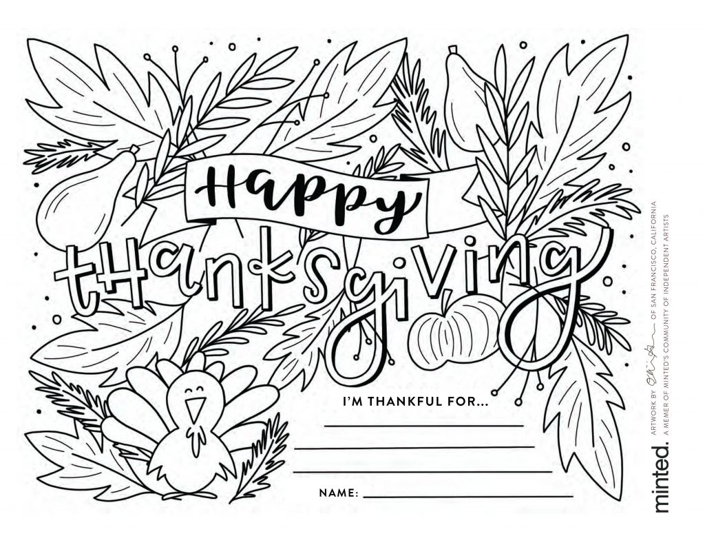 Free Printable Thanksgiving Coloring