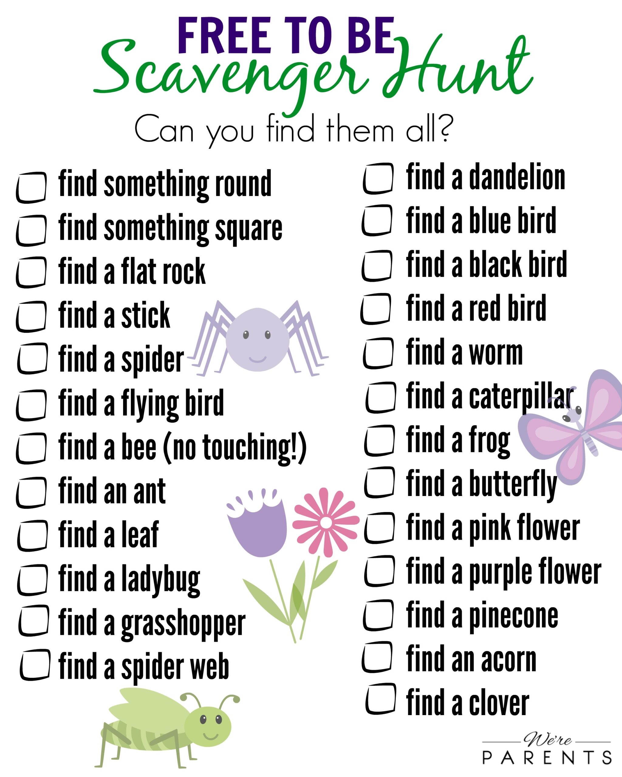 Scavenger Hunt Printables