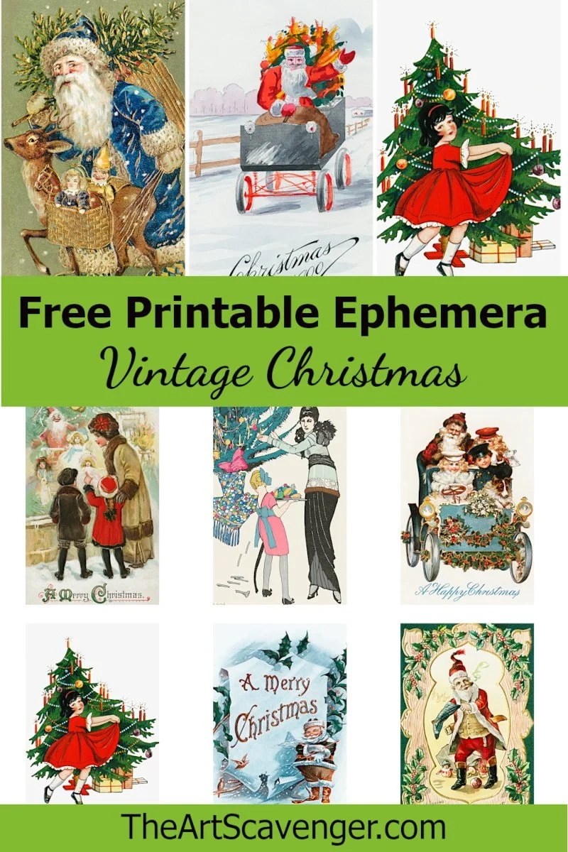 Free Vintage Christmas Ephemera Holiday Journal Cards amp Tags 