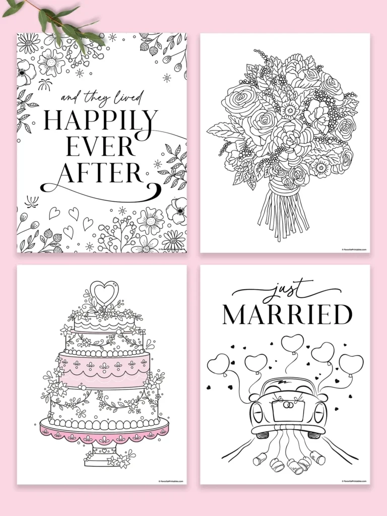 Free Printable Wedding Coloring Book