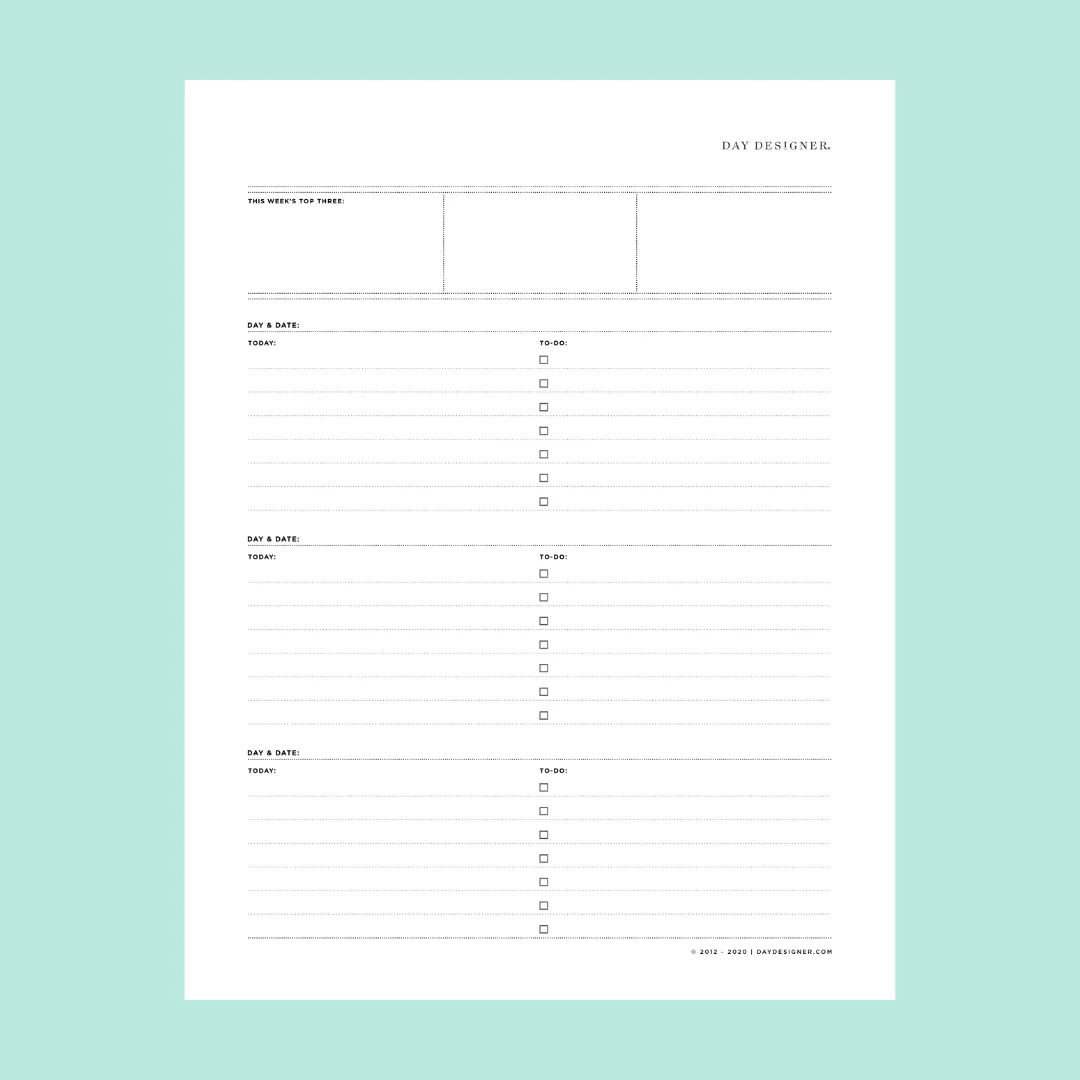 Free Printable Planner Pages