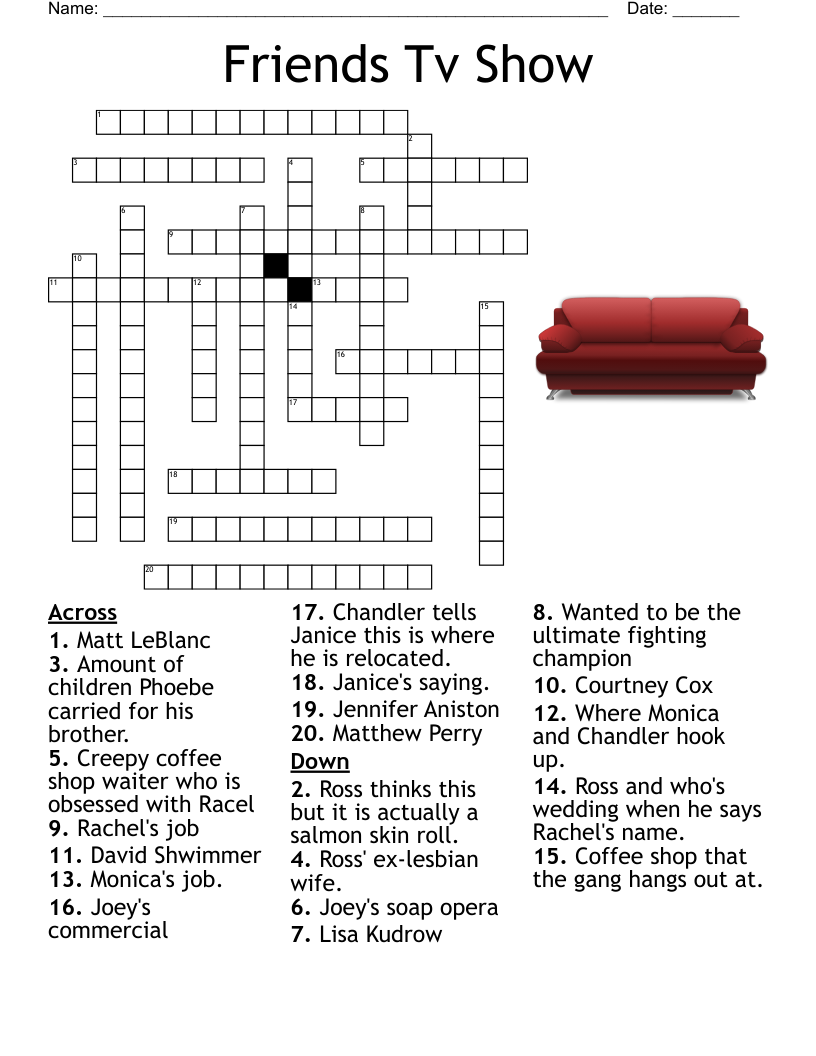 Free Printable Entertainment Crossword Puzzles