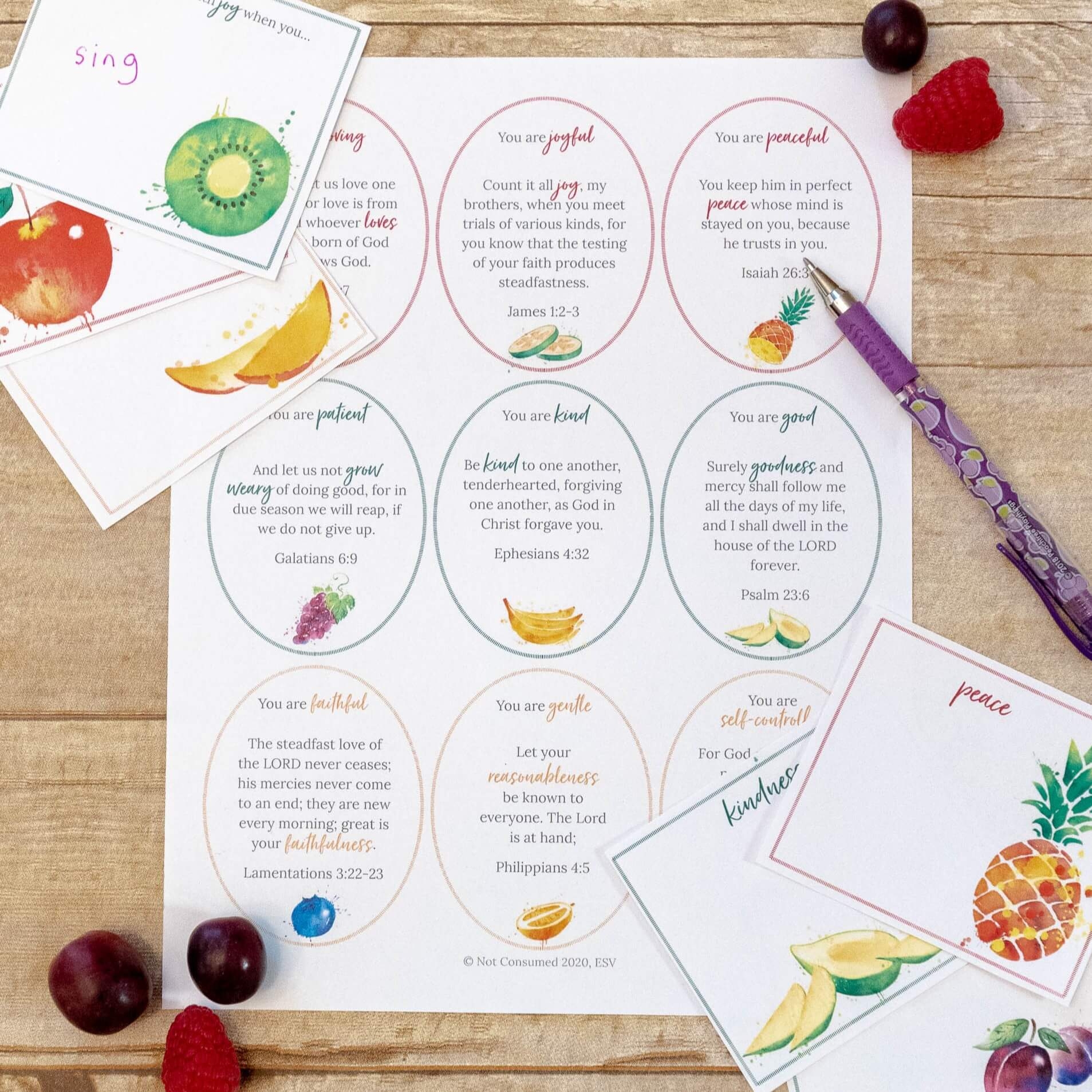 Fruit Of The Spirit Printables