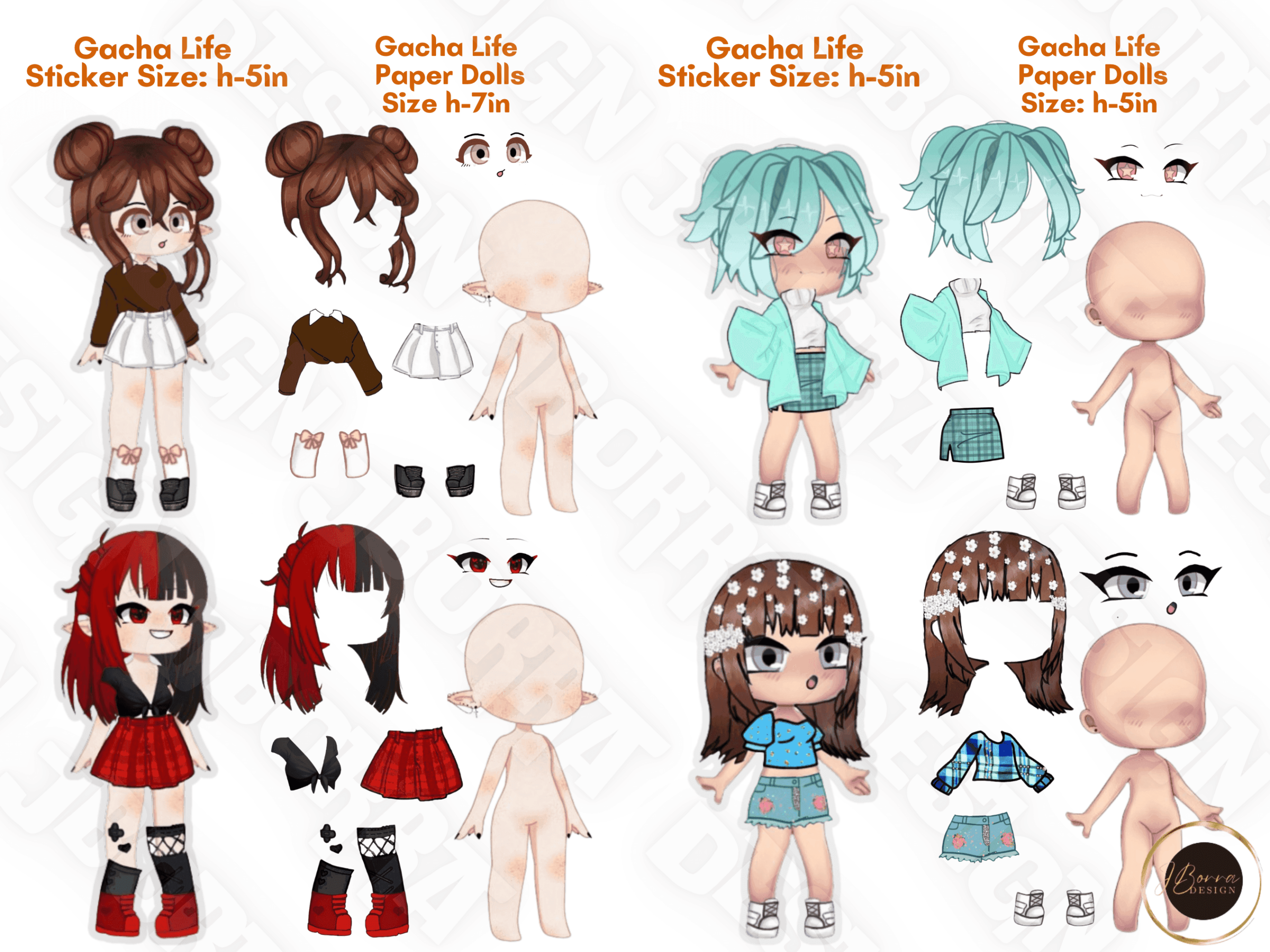 Gacha Life Paper Doll Printable