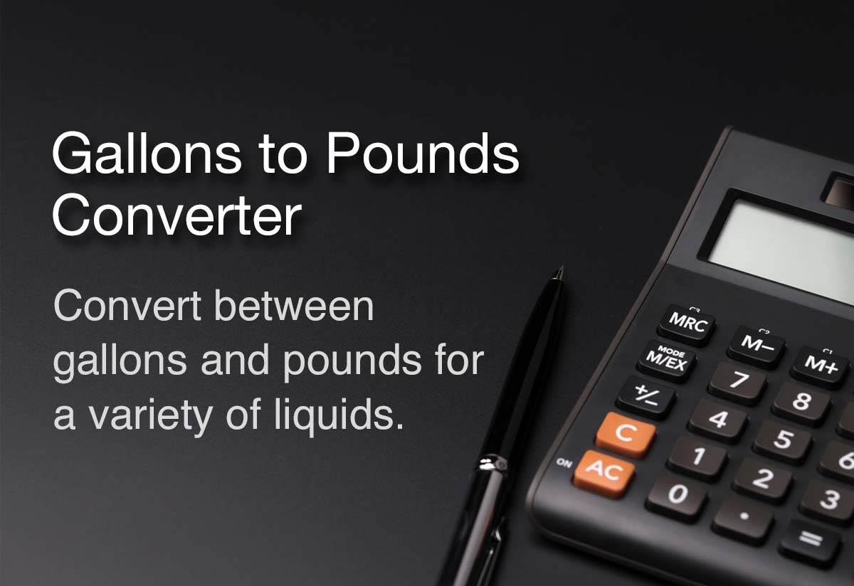 Lbs To Gallons Conversion