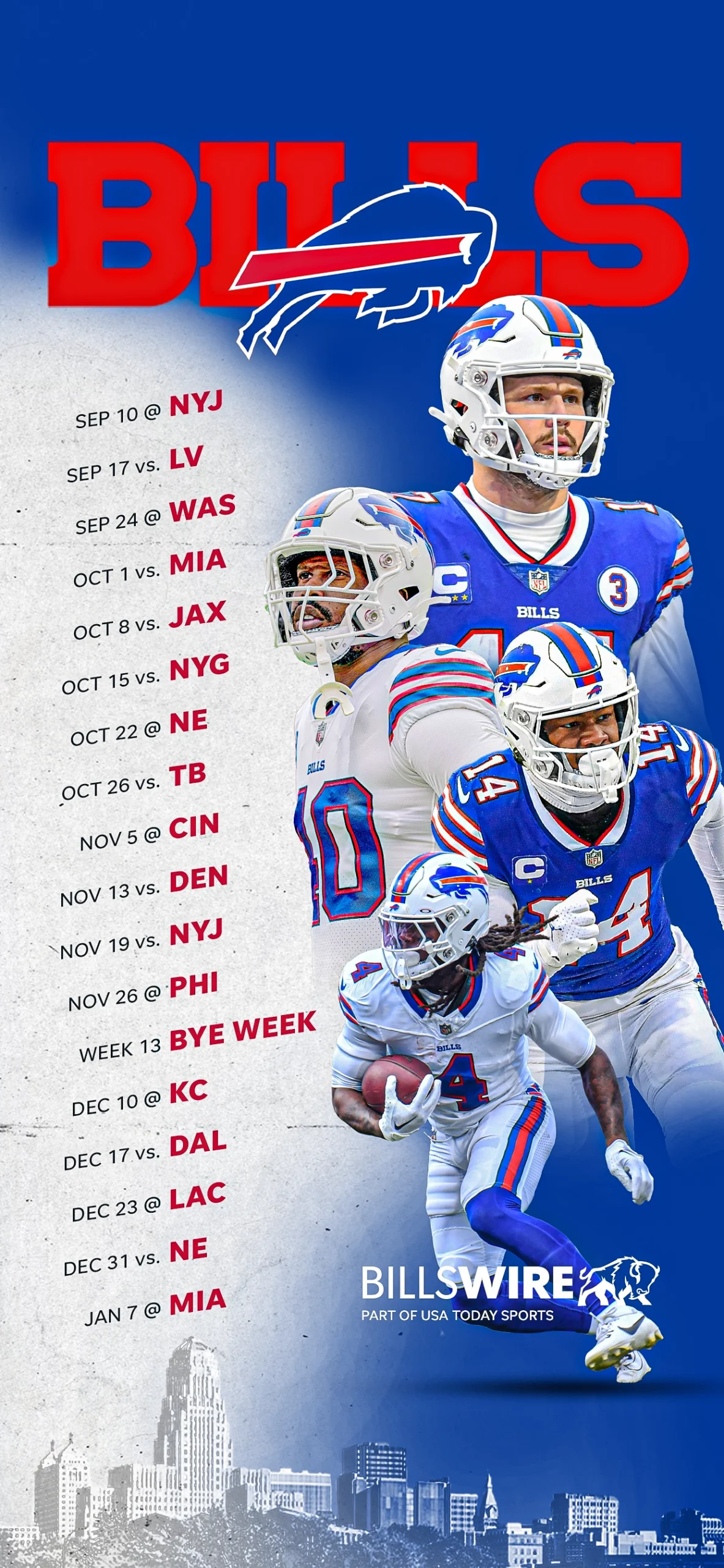 Printable Buffalo Bills Schedule With Television Rights