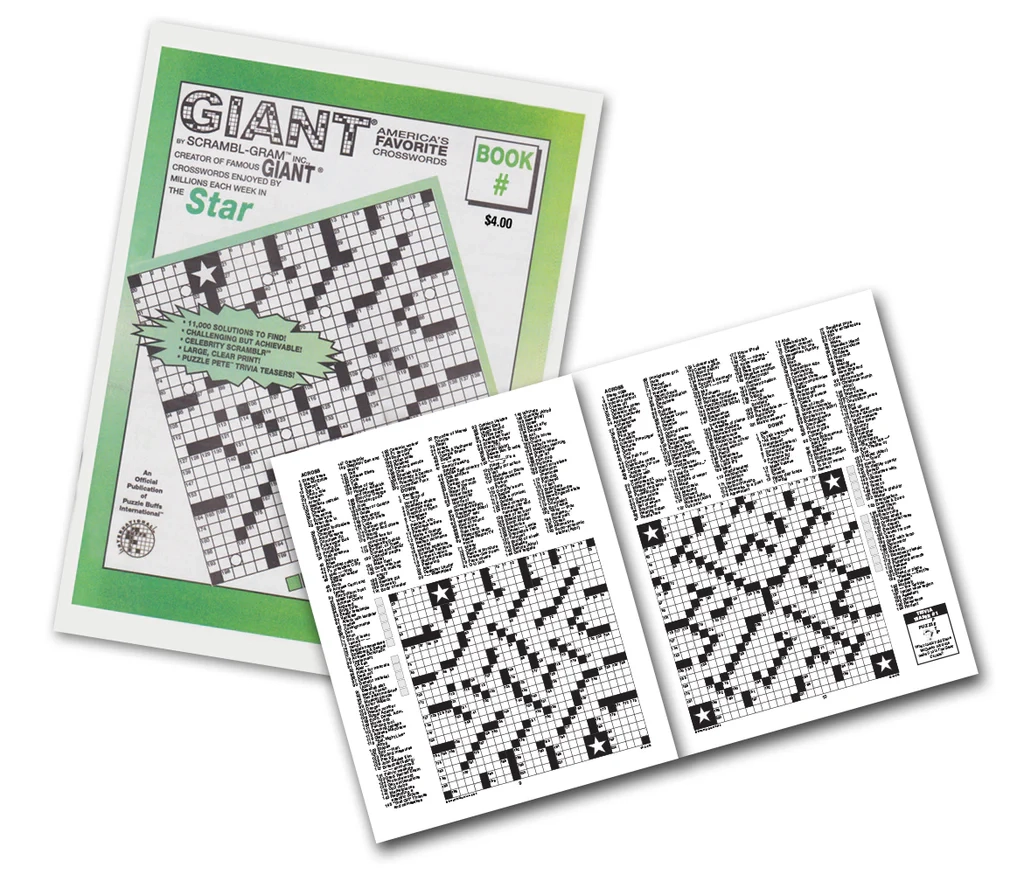 Giant Crosswords Books Puzzle Buffs