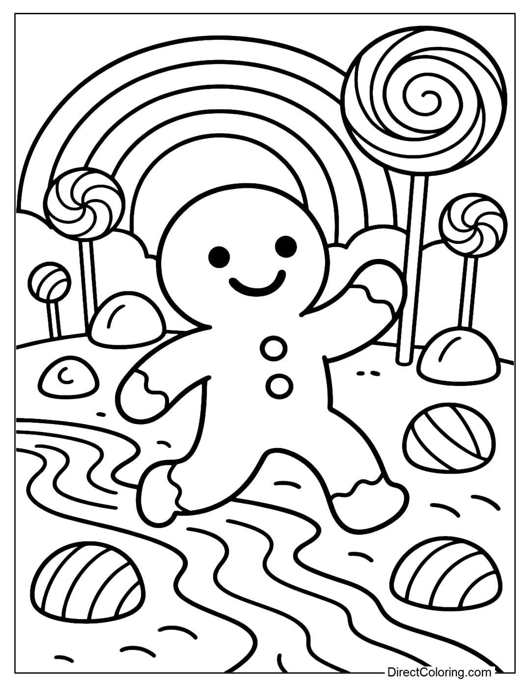 Gingerbread Printable Coloring Pages