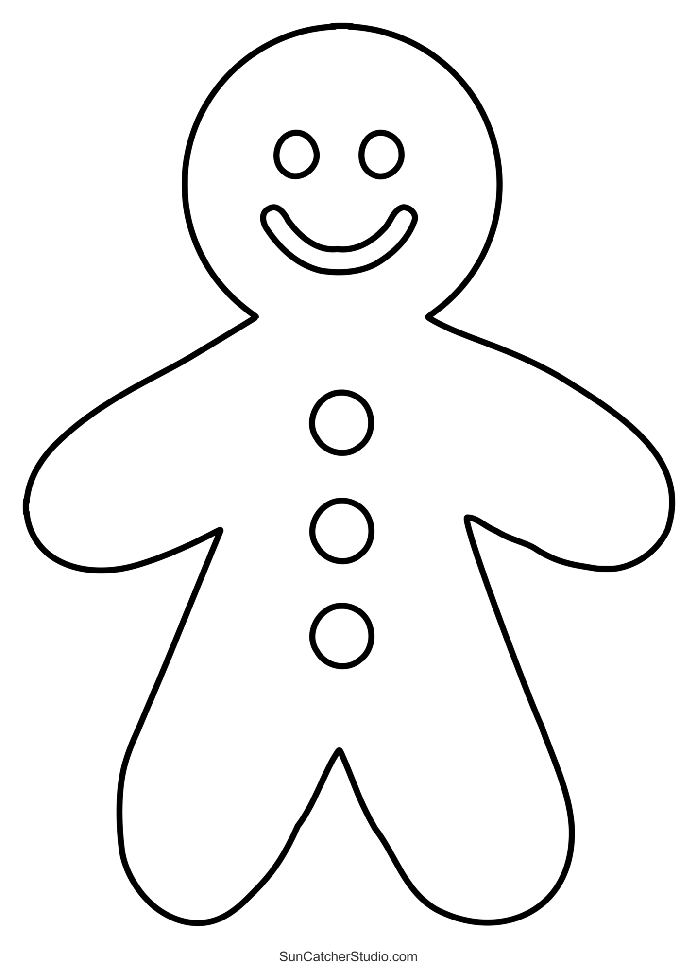 Gingerbread Outline Printable