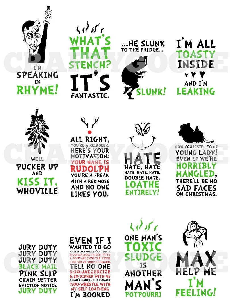 Grinch Quotes SVG Etsy