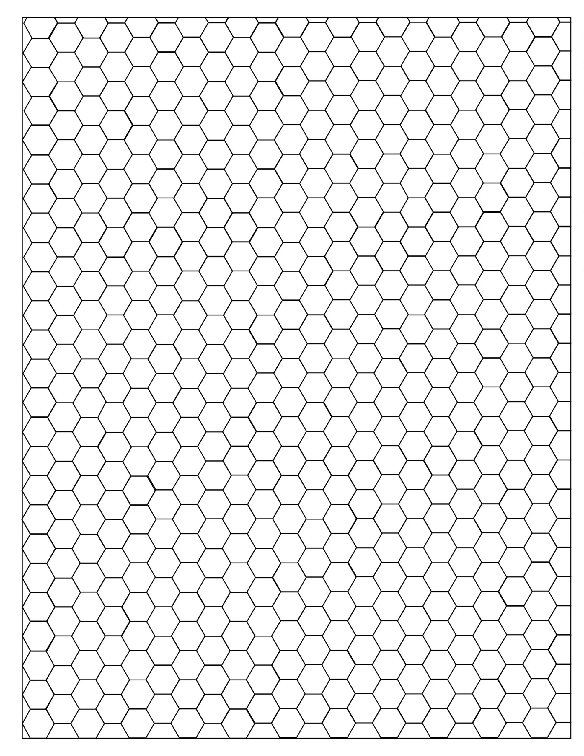 Half inch Hex Graph Paper Etsy