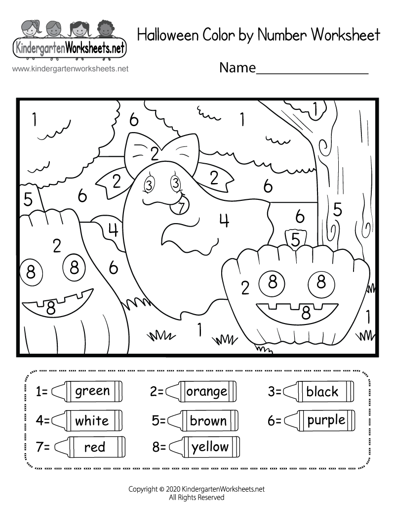 Halloween Color By Number Worksheet Free Printable Digital amp PDF