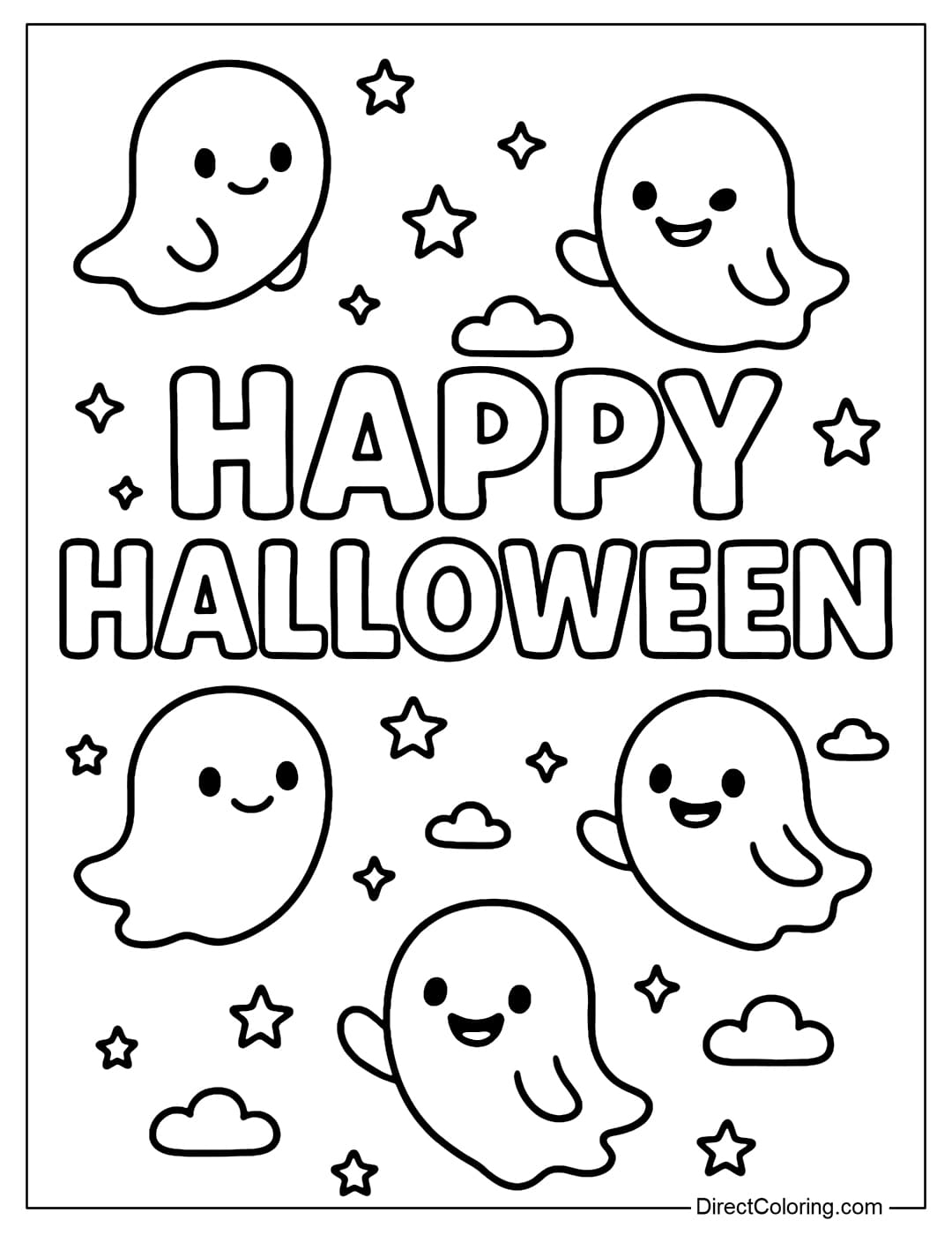 Printable Halloween Colouring