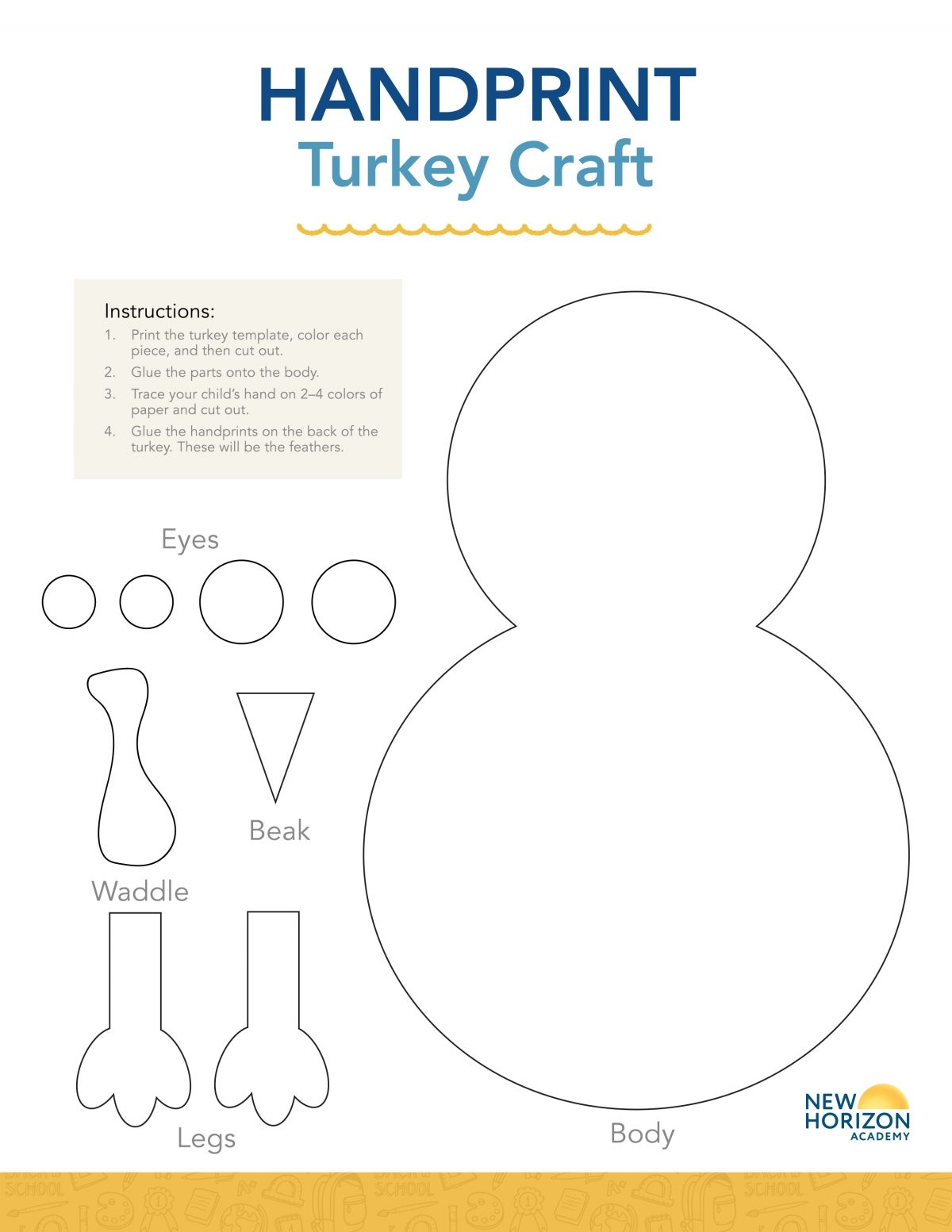 Turkey Cut Out Printable